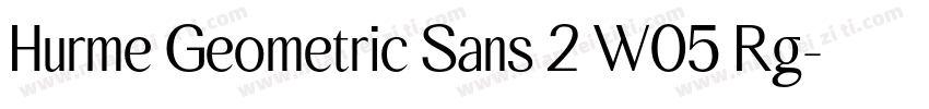 Hurme Geometric Sans 2 W05 Rg字体转换